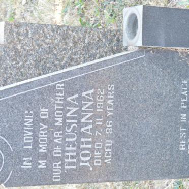 SMITH Theusina Johanna nee DE VILLIERS -1962