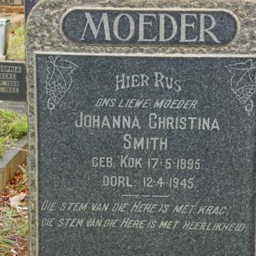 SMITH Johanna Christina nee KOK 1895-1945