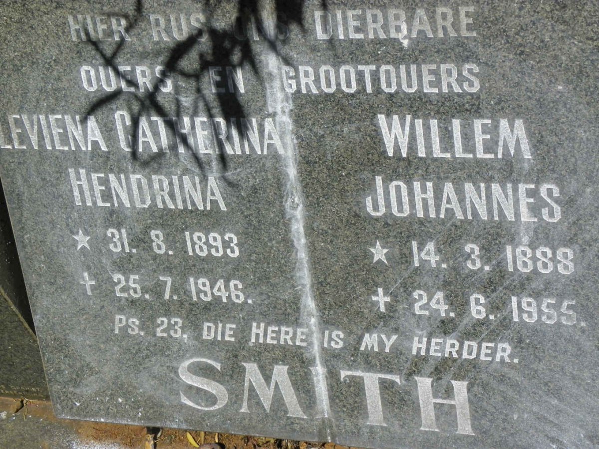 SMITH Willem Johannes 1888-1955 &amp; Leviena Catherina Hendrina 1893-1946