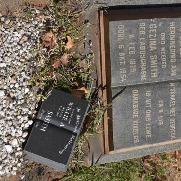 SMITH Gezina nee LABUSCHAGNE 1879-1954 :: SMITH Willie A. 1921-1992