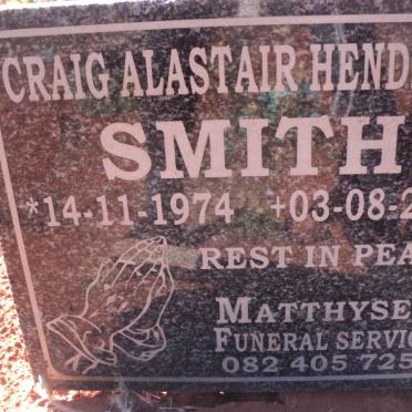 SMITH Craig Alastair Hendrick 1974-2021
