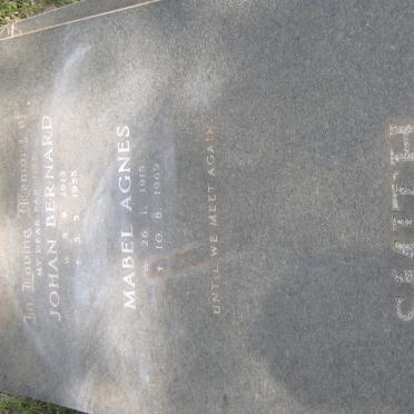 SMITH Johan Bernard 1913-1955 &amp; Mabel Agnes 1915-1969