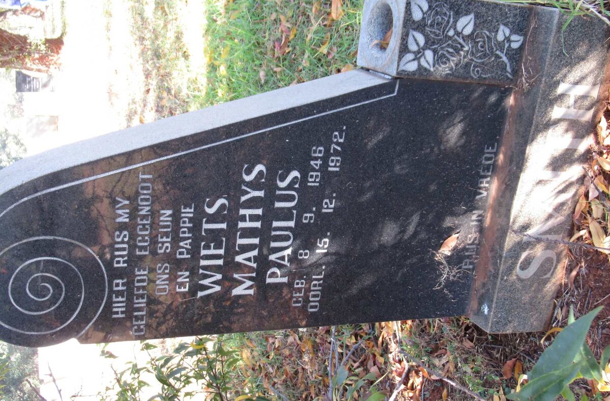 SMITH Wiets Mathys Paulus 1946-1972