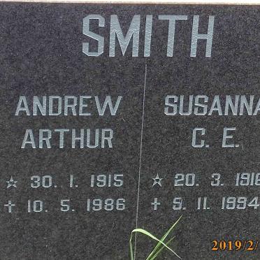SMITH Andrew Arthur 1915-1986 &amp; Susanna C.E. 1916-1994