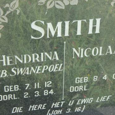 SMITH Nicolaas 1909- &amp; Hendrina SWANEPOEL 1912-1984