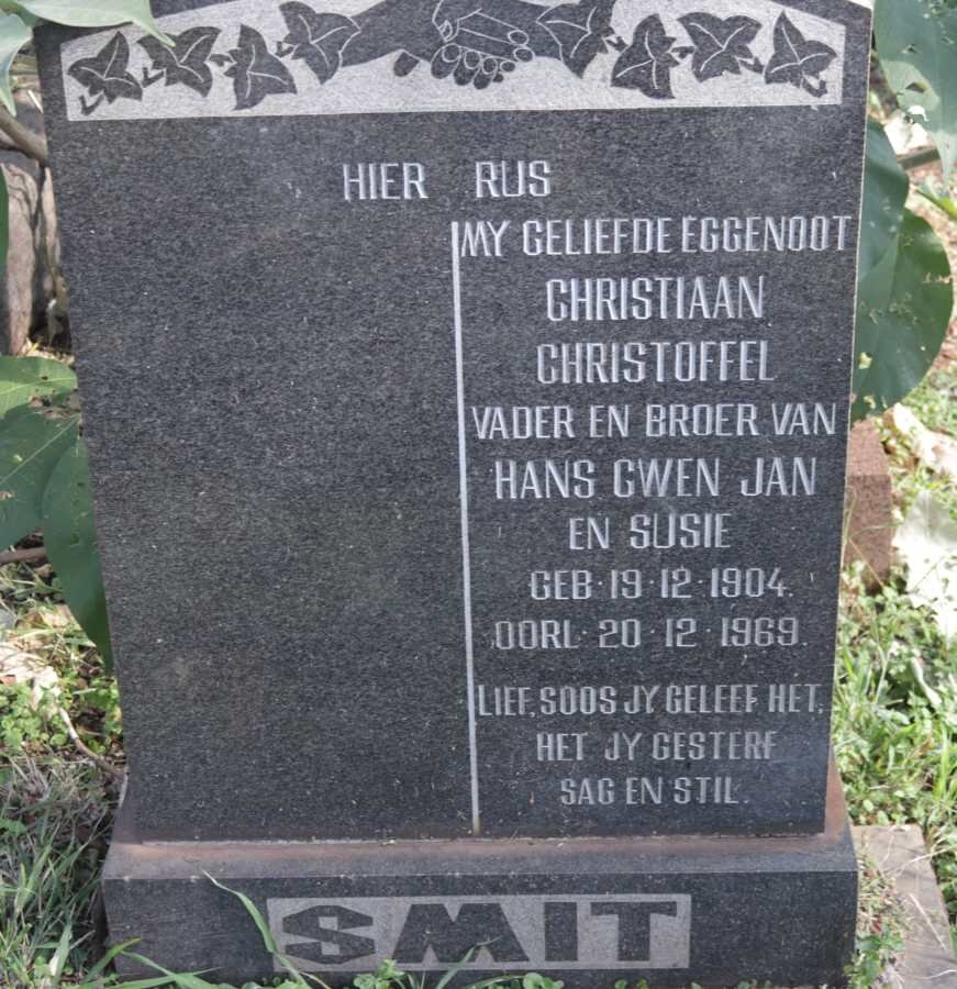 SMIT Christiaan Christoffel 1904-1969