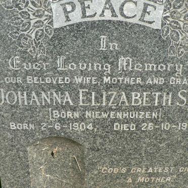 SMIT Johanna Elizabeth nee NIEWENHUIZEN 1904-1958