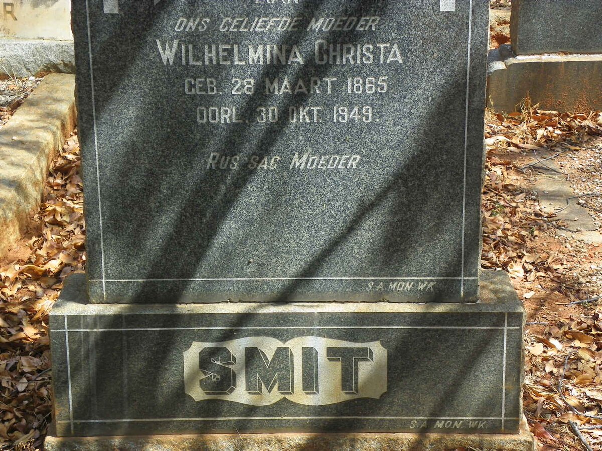 SMIT Wilhelmina Christa 1865-1949