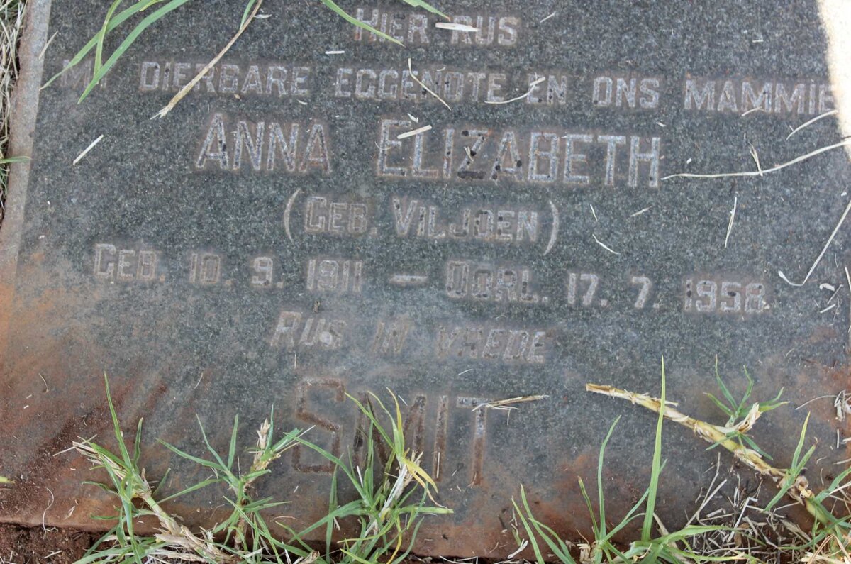 SMIT Anna Elizabeth nee VILJOEN 1911-1958