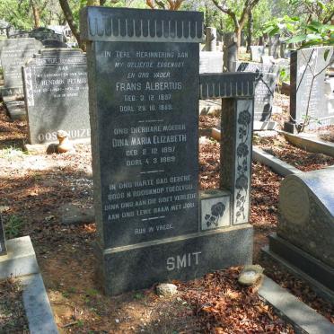 SMIT Frans Albertus 1897-1959 &amp; Dina Maria Elizabeth 1897-1969