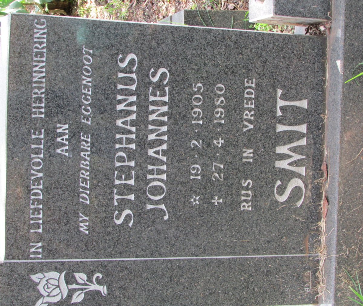 SMIT Stephanus Johannes 1905-1980
