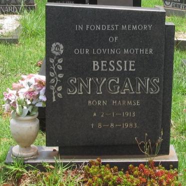 SNYGANS Bessie nee HARMSE 1913-1983