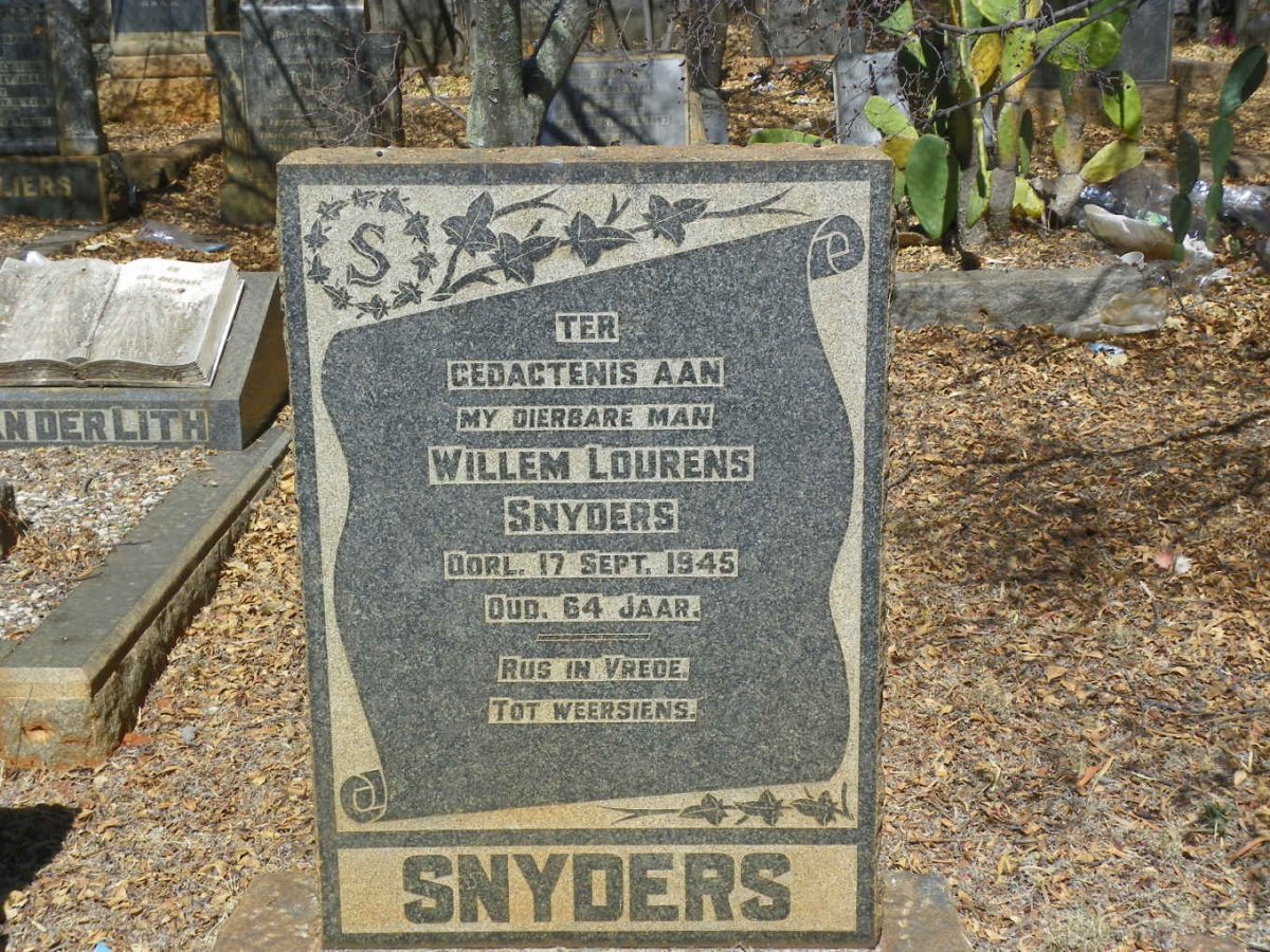 SNYDERS Willem Lourens -1945