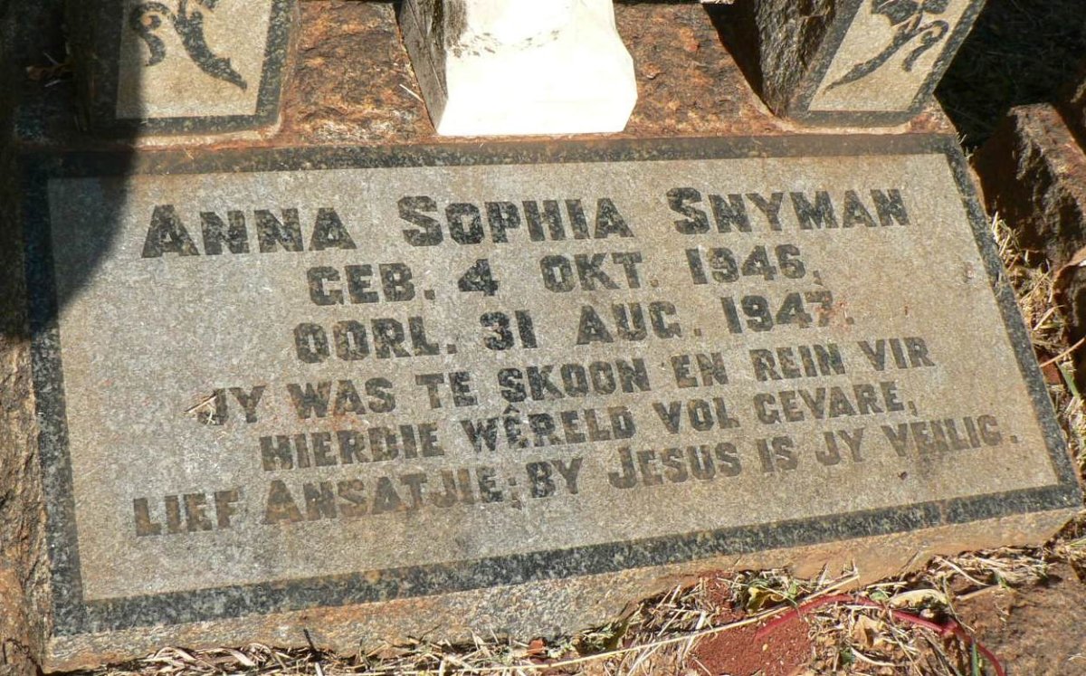 SNYMAN Anna Sophia 1946-1947