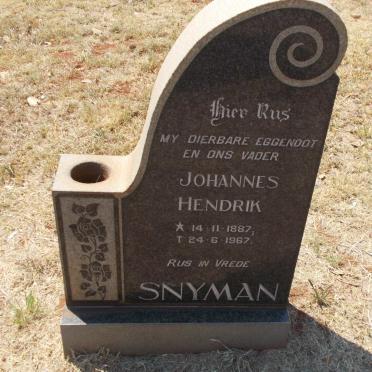 SNYMAN Johannes Hendrik 1887-1967