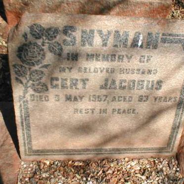 SNYMAN Gert Jacobus  -1957