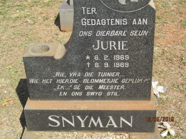 SNYMAN Jurie 1969-1969