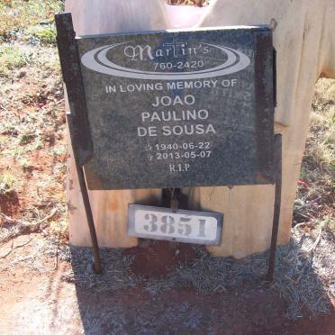 SOUSA Joao Paulino, de 1940-2013