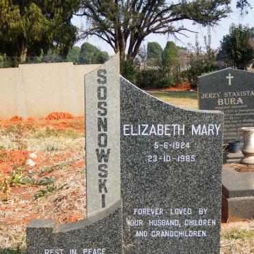 SOSNOWSKI Elizabeth Mary 1924-1985