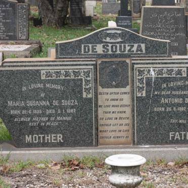 SOUZA Antonio de, 1882-1951 &amp; Maria Susanna 1895-1982