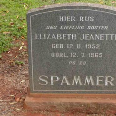SPAMMER Elizabeth Janette 1952-1965