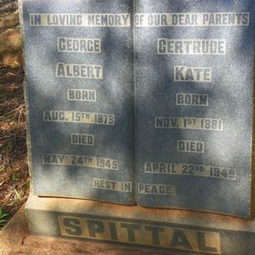 SPITTAL George Albert 1879-1945 &amp; Gertrude Kate 1881-1949