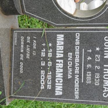 SPIRES John Thomas 1930-1988 &amp; Maria Francina 1932-2004