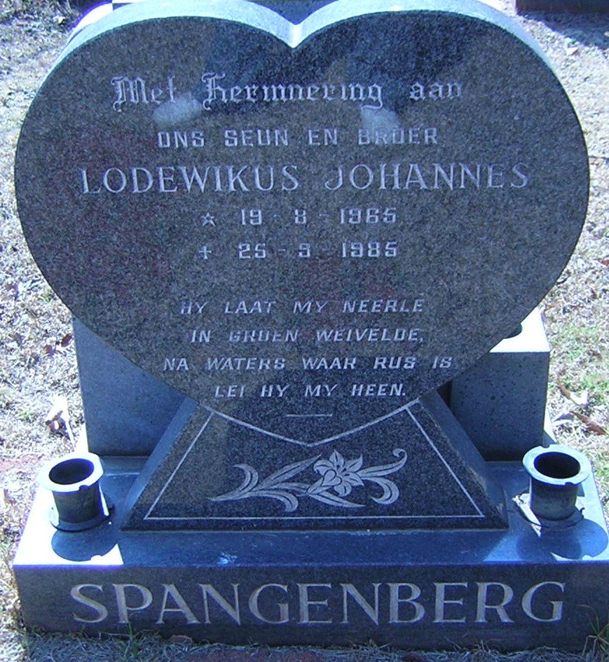 SPANGENBERG Lodewikus Johannes 1965-1985