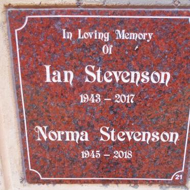 STEVENSON Ian 1943-2017 &amp; Norma 1945-2018