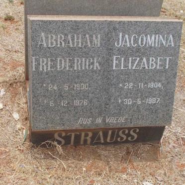 STRAUSS Abraham Frederick 1900-1976 &amp; Jacomina Elizabet 1904-1987