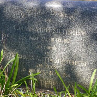 STUTTERHEIM Nicolaas Anton 1873-1953 &amp; Gertruida Aletta ROOS 1884-1958