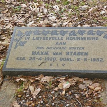 STADEN Maxie, van 1930-1952