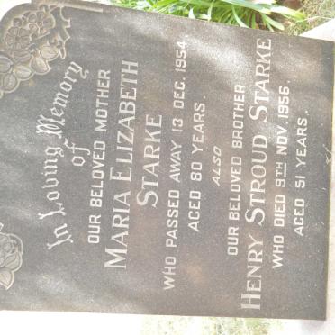 STARKE Maria Elizabeth -1954 :: STARKE Henry Stroud -1956