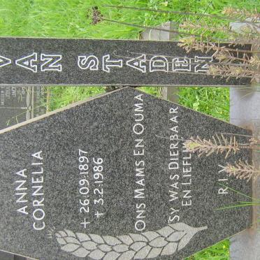 STADEN Anna Cornelia, van 1897-1986