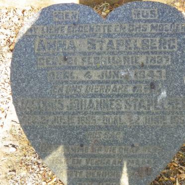 STAPELBERG Jacobus Johannes 1885-195? &amp; Anna 1887-1943
