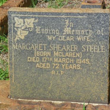 STEELE Margaret Shearer nee MCLAREN -1945