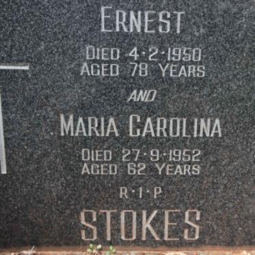 STOKES Ernest -1950 &amp; Maria Carolina -1952