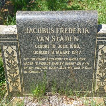 STADEN Jacobus Frederik, van 1886-1947