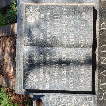 STANDER Adriaan 1887-1959 &amp; Judith 1890-1977