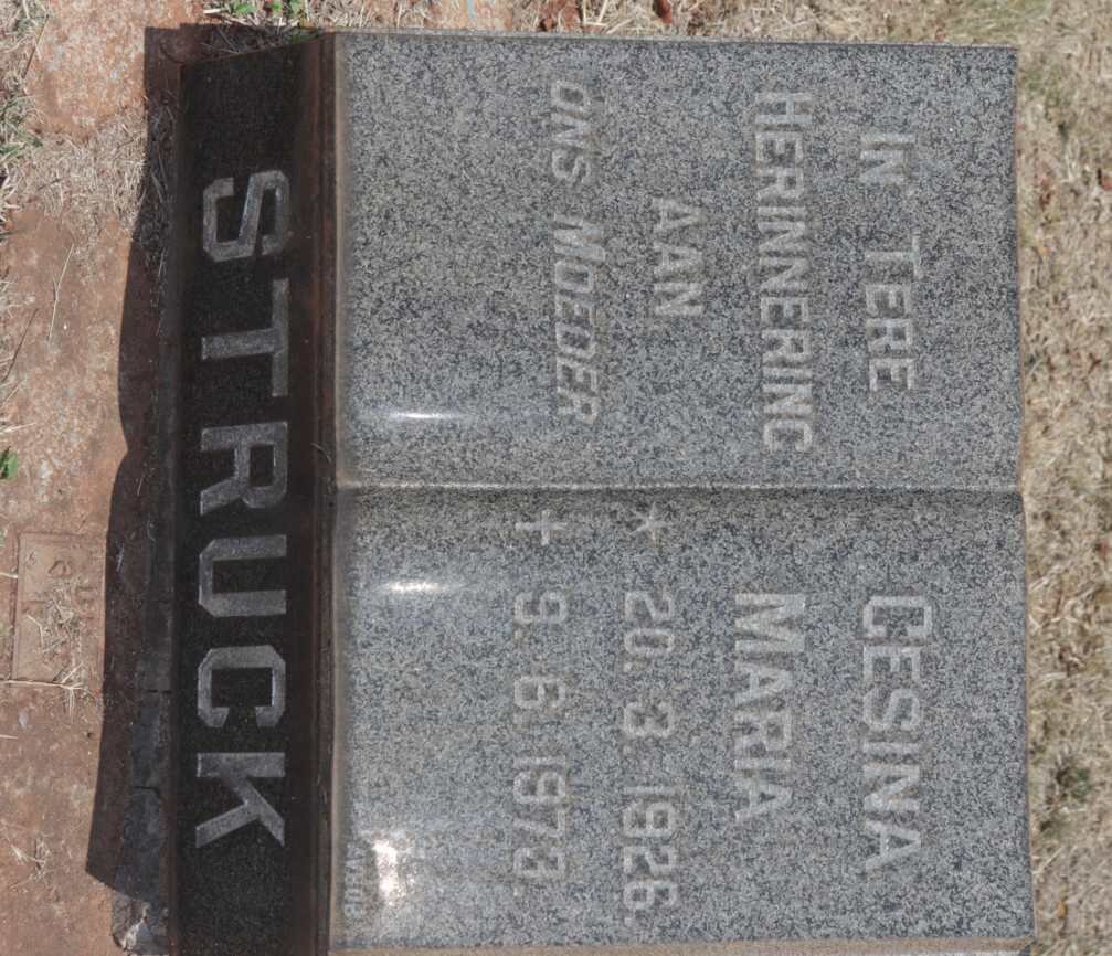 STRUCK Gesina Maria 1926-1973