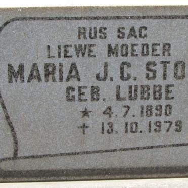 STONE Maria J.C. nee LUBBE 1890-1979