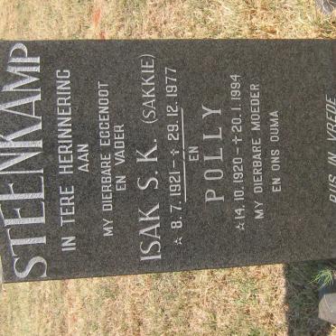 STEENKAMP Isak S.K. 1921-1977 &amp; Polly 1920-1994