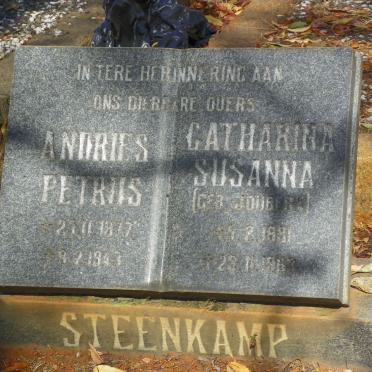 STEENKAMP Andries Petrus 1877-1943 &amp; Catharina Susanna JOUBERT 1881-1963