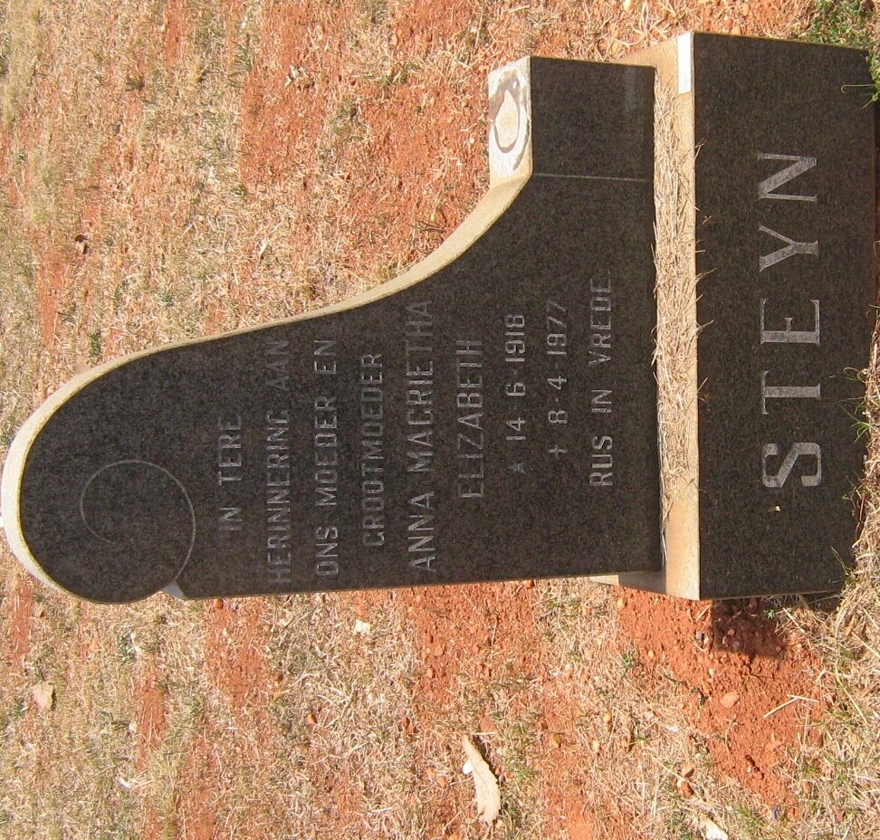 STEYN Anna Magrietha Elizabeth 1918-1977