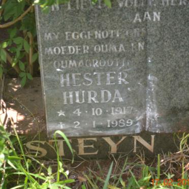 STEYN Hester Hurda 1917-1989