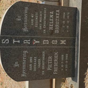 STRYDOM Pieter Frederick 1908-1982 &amp; Helena Dorothea 1904-1978