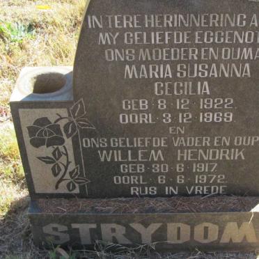 STRYDOM Willem Hendrik 1917-1972 &amp; Maria Susanna Cecilia 1922-1969