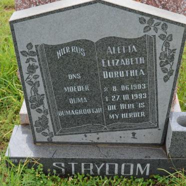 STRYDOM Aletta Elizabeth Dorothea 1903-1993