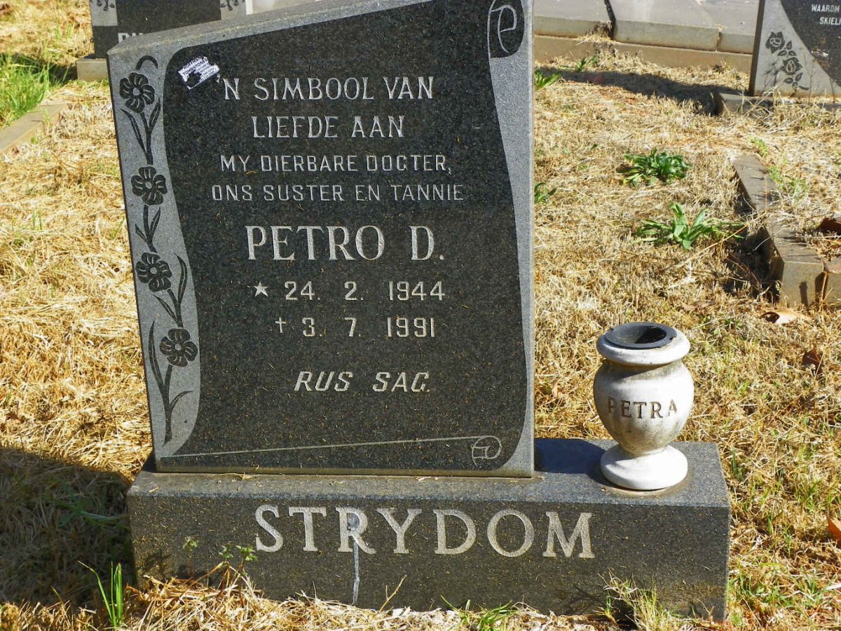 STRYDOM Petro D. 1944-1991