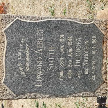 SUTTIE Edward Albert 1901-1947 &amp; Theodora NICHOLSON 1904-1968 :: HABIB Dawn V. 1923-1995